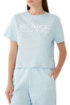 Be Nice Print Cotton Cropped Top